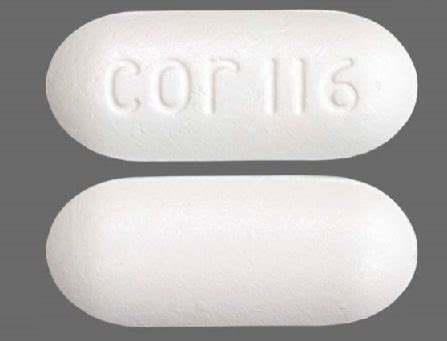 cor 116 white pill|white oblong pill 116.